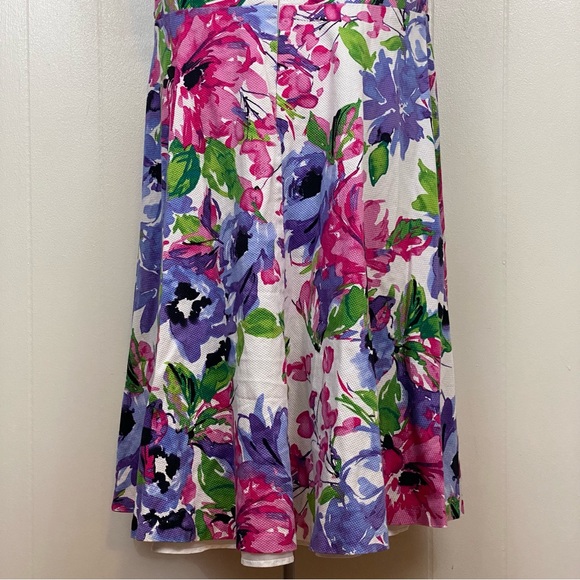 Black Label sz:16 Purple & Pink Floral Dress - Picture 7 of 15